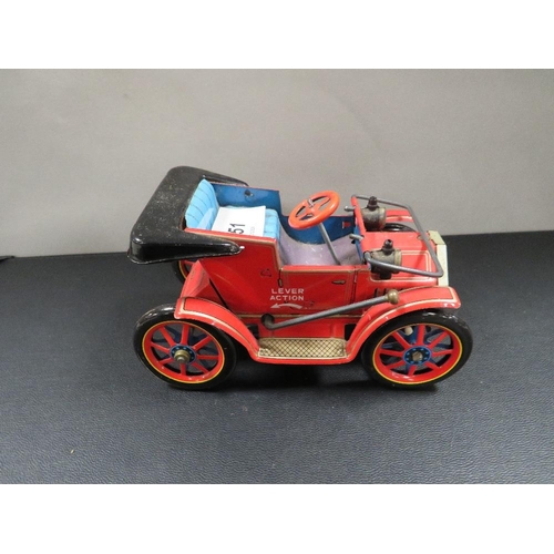 251 - Two tin plate toy cars