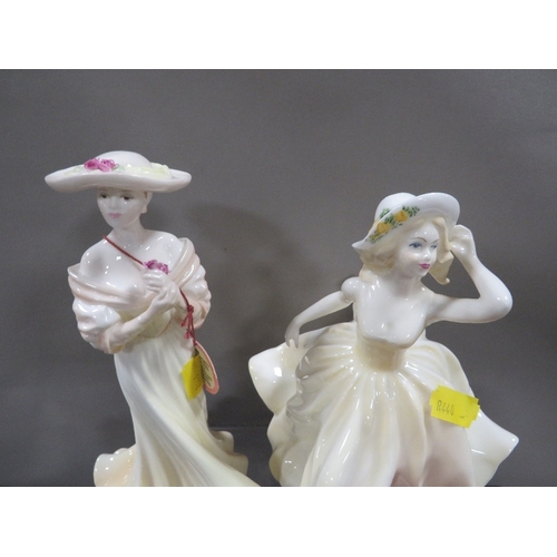 309 - A Royal Doulton Figurines Top Of The Hill together with two Coalport figurines (3)