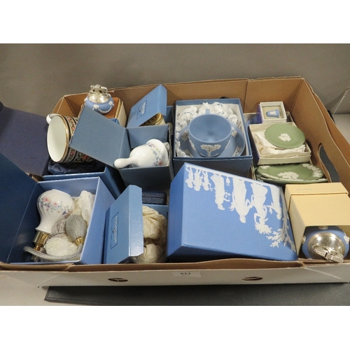 311 - A selection of assorted boxed Wedgwood to include a miniature cameo tea-for-one tea set