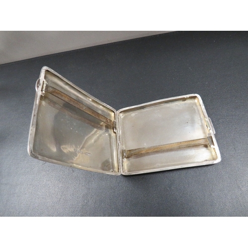 348 - A hallmarked silver cigarette case approx weight 148g together with a hallmarked silver picture fram... 