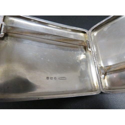 348 - A hallmarked silver cigarette case approx weight 148g together with a hallmarked silver picture fram... 