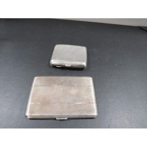 349 - Two hallmarked silver cigarette cases approx combined weight 275g