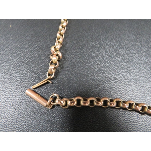 368 - A 9ct gold belcher chain approx weight 10.3g