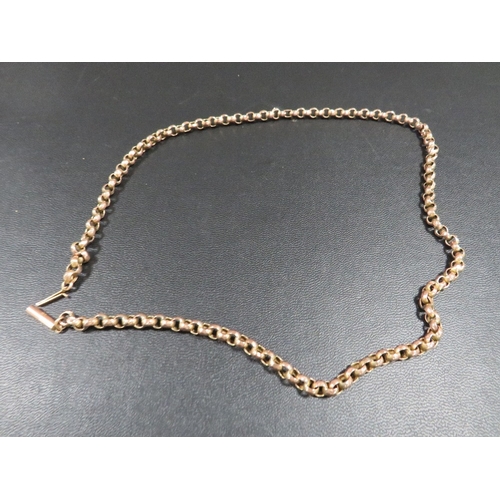 368 - A 9ct gold belcher chain approx weight 10.3g