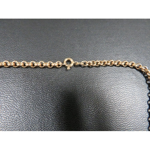 377 - A hallmarked 9 carat gold chain approx weight 8g