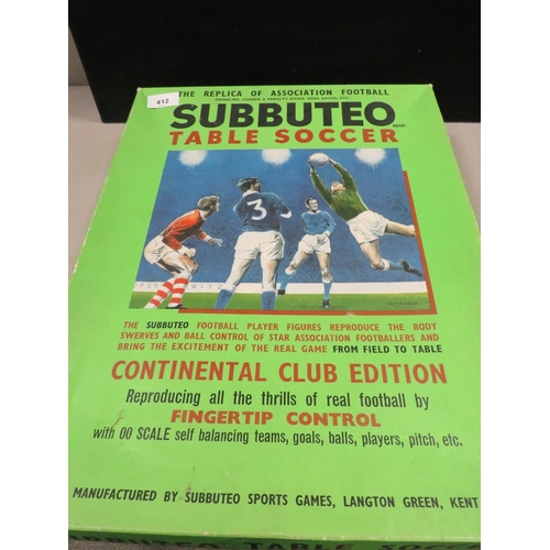 412 - A Subbuteo table soccer continental club edition (unchecked)