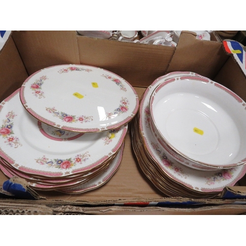 93 - Three trays of Queens china 