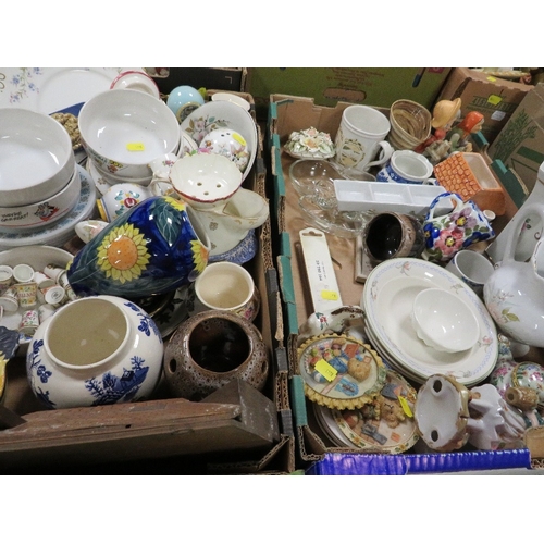 98 - Six trays of assorted ceramics etc