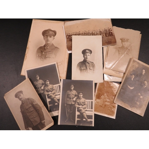 416 - A selection of WW1 photographs of soldiers