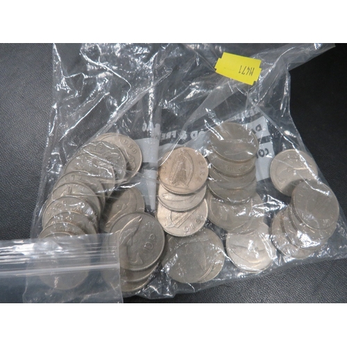 428 - A tin and tray of coins including sealed rolls and ER11 commemorative crowns