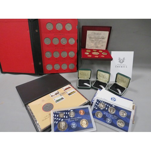 252 - QUEEN ELIZABETH II PRE DECIMAL DATE RUN ALBUM 3d - 2/6 NEAR COMPLETE, along with a USA mint 2000 pro... 