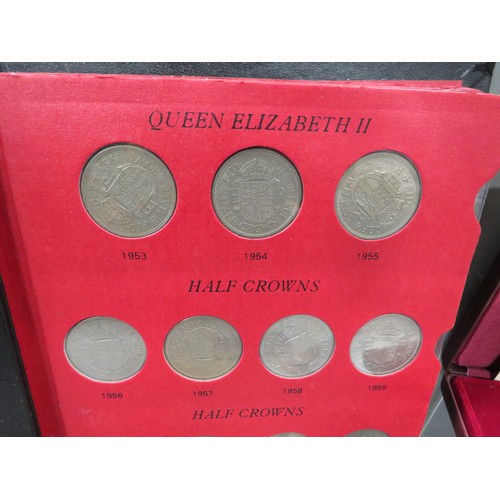 252 - QUEEN ELIZABETH II PRE DECIMAL DATE RUN ALBUM 3d - 2/6 NEAR COMPLETE, along with a USA mint 2000 pro... 