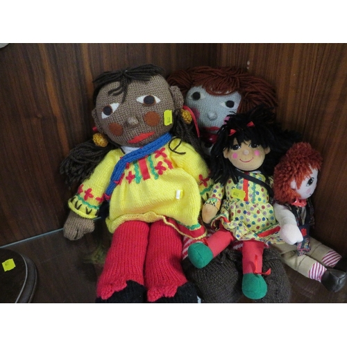 Four Rosie and Jim ragdoll toys