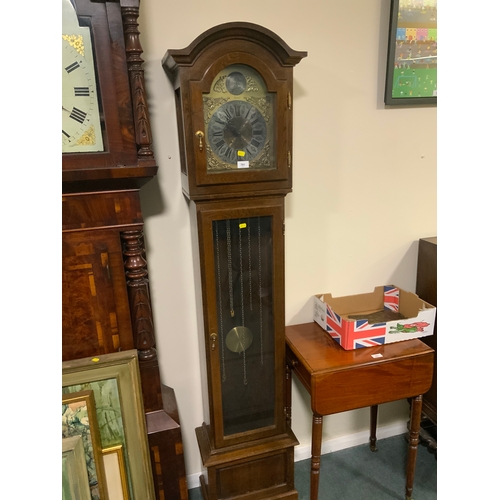 701 - A modern Interclock grandmother style clock with triple weight