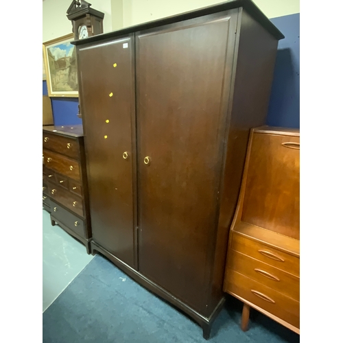 710 - A Stag Minstrel double wardrobe