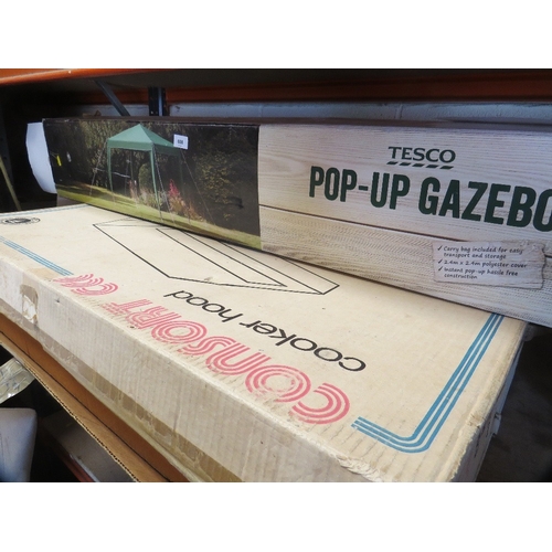 608 - A boxed pop up gazebo and a boxed cooker extraction hood (2)