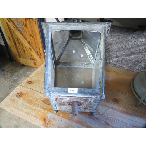 626 - An antique copper lantern light top A/F