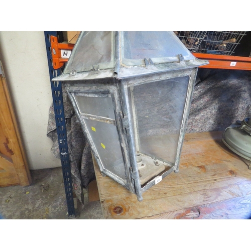 626 - An antique copper lantern light top A/F