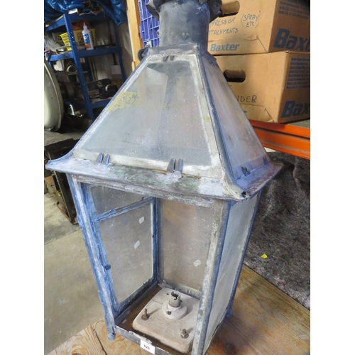 626 - An antique copper lantern light top A/F