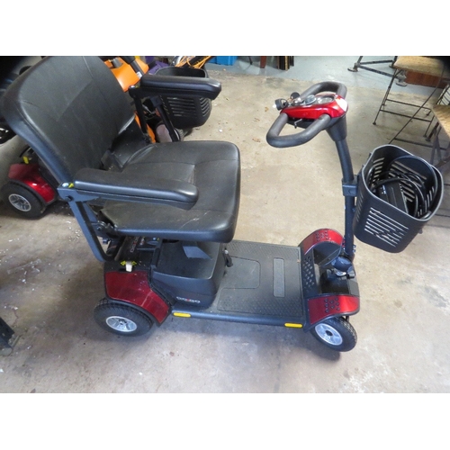 632 - A Pride Go Go lightweight mobility scooter with key and charger