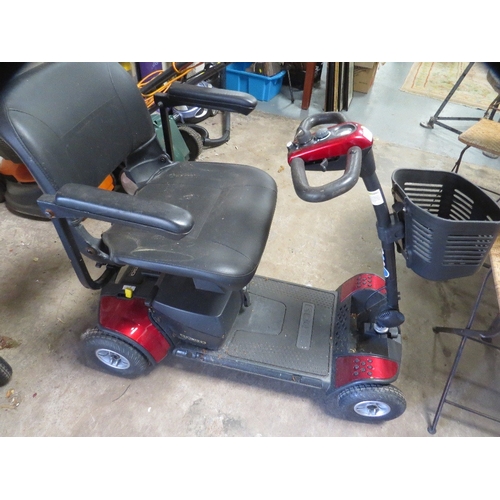 633 - A Pride Go Go lightweight mobility scooter with key but NO charger