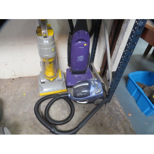 636 - Three vacuum cleaners to include a Dyson