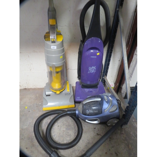 636 - Three vacuum cleaners to include a Dyson