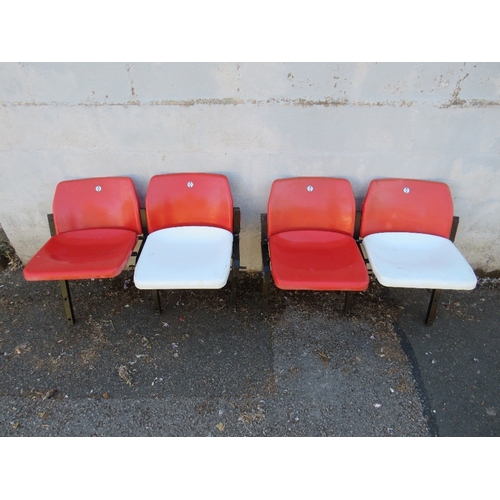 640 - Four vintage Stoke City Football Club stadium seats