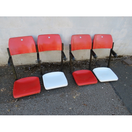 640 - Four vintage Stoke City Football Club stadium seats