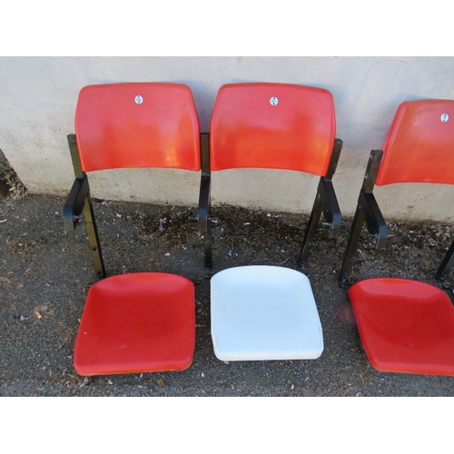 640 - Four vintage Stoke City Football Club stadium seats