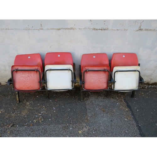 640 - Four vintage Stoke City Football Club stadium seats