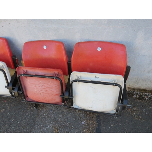 640 - Four vintage Stoke City Football Club stadium seats
