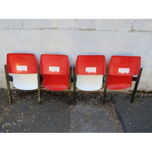 640 - Four vintage Stoke City Football Club stadium seats