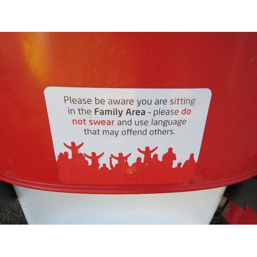 640 - Four vintage Stoke City Football Club stadium seats