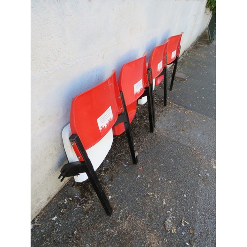 640 - Four vintage Stoke City Football Club stadium seats