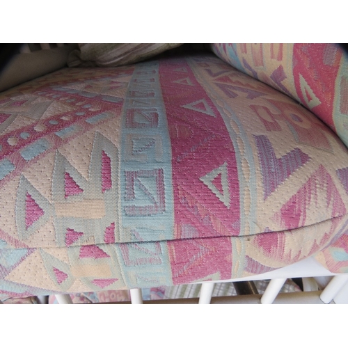 645 - A white four piece bamboo style conservatory suite