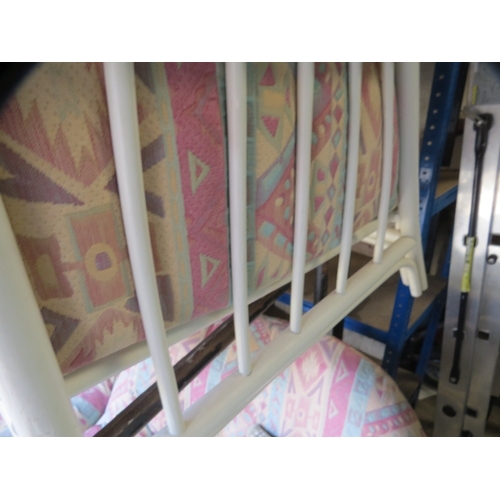 645 - A white four piece bamboo style conservatory suite