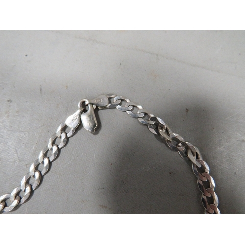 357 - A hallmarked 9 carat white gold bracelet A/F