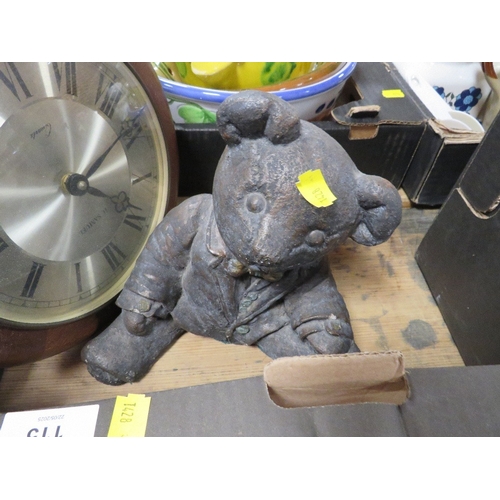 115 - A small tray of collectables to include barometer, inkwell etc