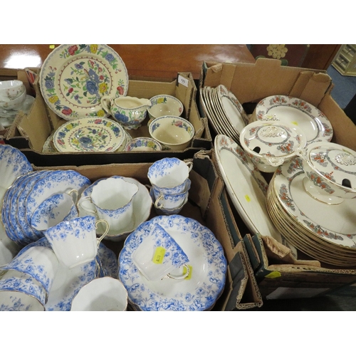 123 - Three trays of assorted vintage ceramics to include Masons Regency, some items A/F