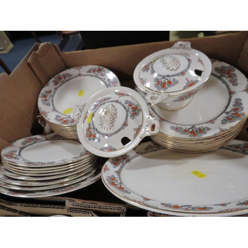 123 - Three trays of assorted vintage ceramics to include Masons Regency, some items A/F