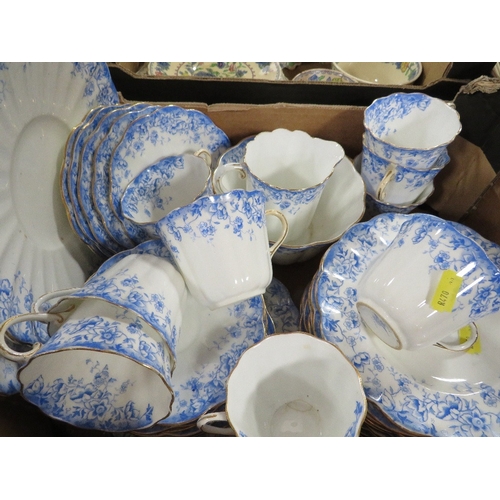 123 - Three trays of assorted vintage ceramics to include Masons Regency, some items A/F