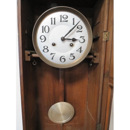 171 - A vintage oak wall clock A/F
