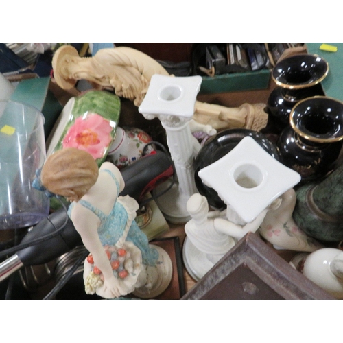 94 - Two trays of assorted ceramics etc