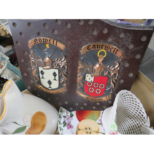 94 - Two trays of assorted ceramics etc