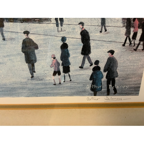 45 - Two signed Arthur Delaney limited edition prints - largest 37.5 x 47.5 cm. (2)