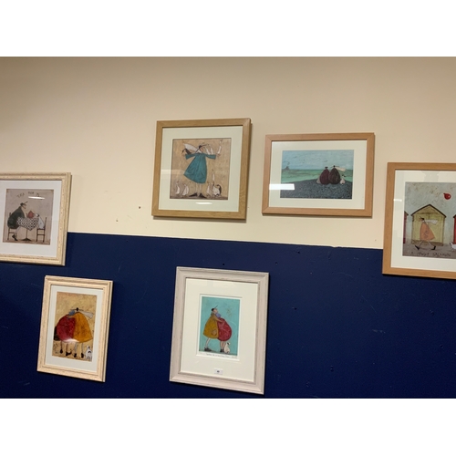 49 - A collection of ten assorted numerous cartoon prints to include a limited edition Sam Toft print. (1... 
