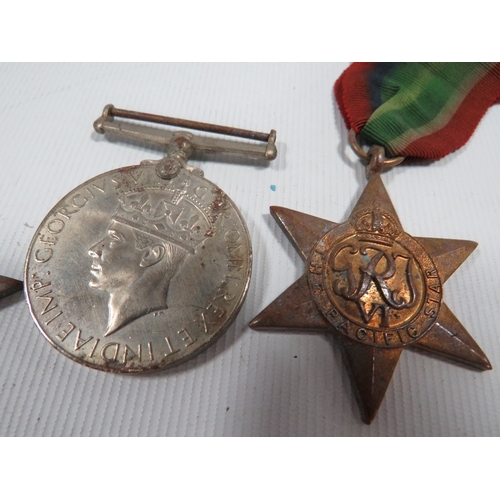 429 - Three WW2 medals inc Pacific Star