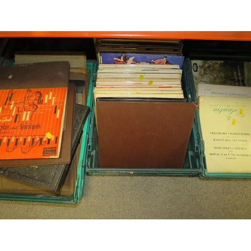 147 - Three trays of vintage LP records mostly classic