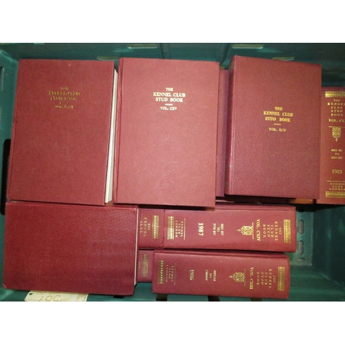 148 - Four trays of The Kennel Club calendar and stud book from 1950's etc